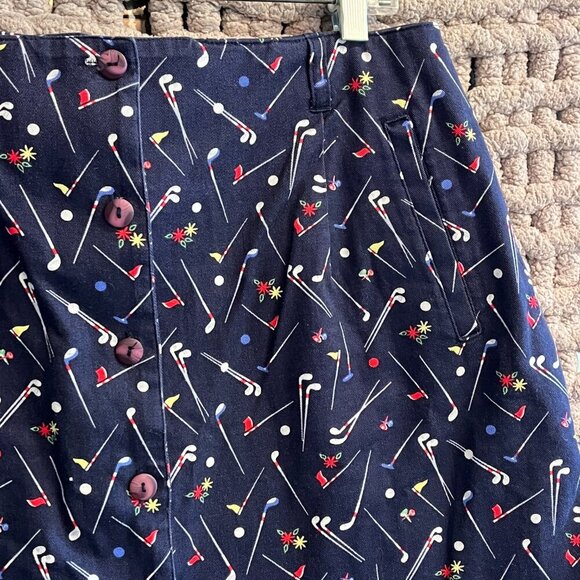 Tabi International Blue Golf-Themed Skort Size 14 - Picture 3 of 8